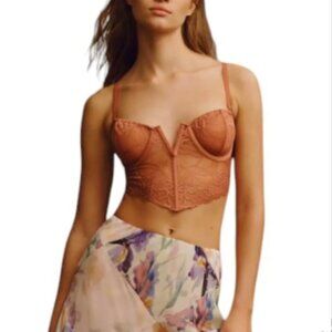 Brand New by Anthropologie Floral Lace Underwire Bustier